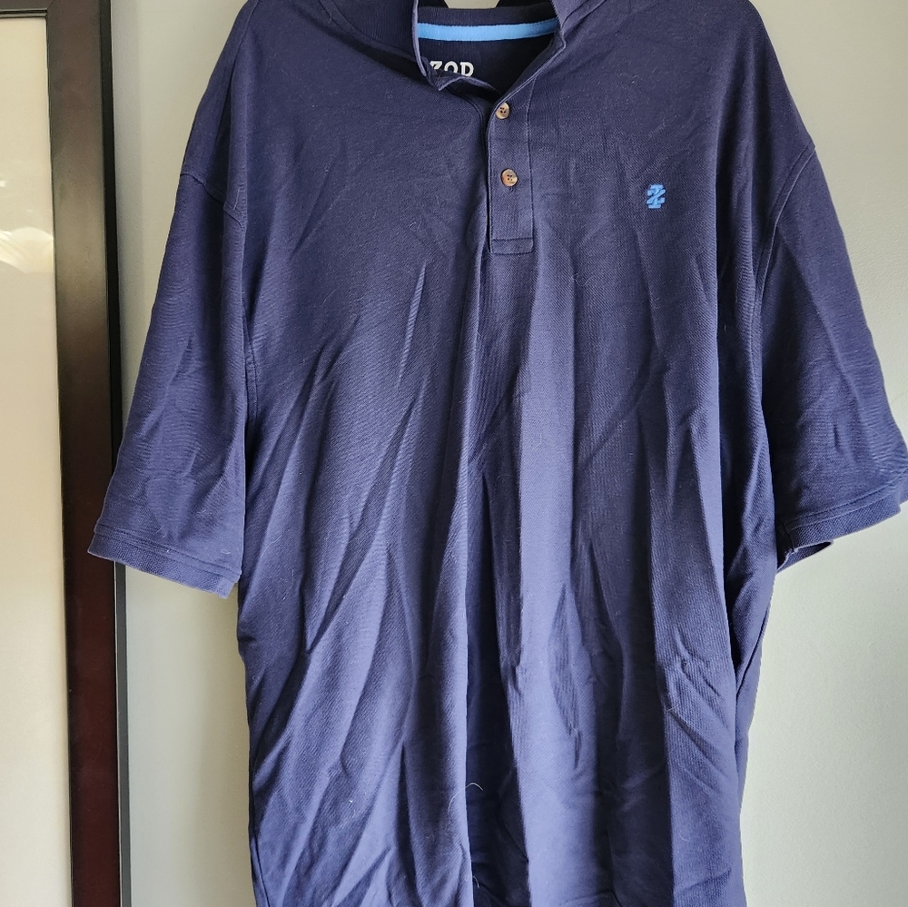 Mens 3XLT blue Izod polo
